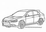 Mitsubishi Coloring Pages Eclipse Subaru Car Drawing Wrx Sti Lancer Para Colorir Desenhos Sportback Carros Kids 2009 Pintar sketch template