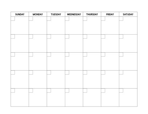 printable blank calendar template paper trail design   riset