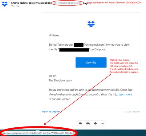 scam alert malicious dropbox emails shring technologies