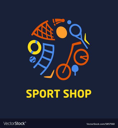 logo sport shop royalty free vector image vectorstock