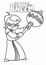 Bheem Chota Coloring Pages Cartoon Colouring Kids Color Google Popular Printable sketch template