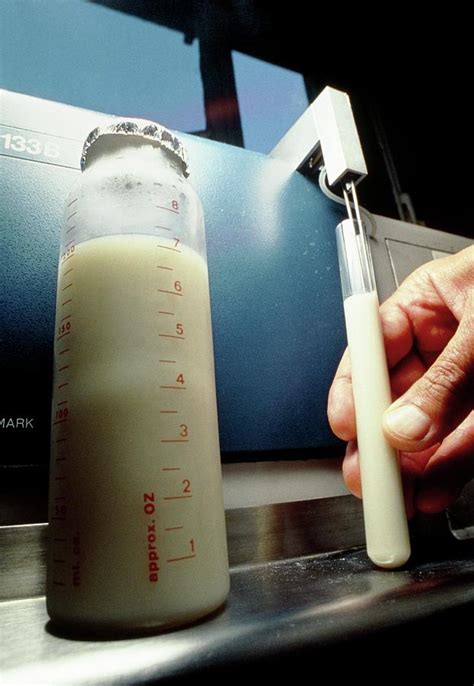 clinical analysis  human milk photograph  klaus guldbrandsenscience photo library fine