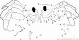 Ghost Crab Dots Connect Reduced Dot Kids sketch template