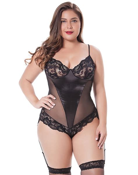 Plu Size Sexy Teddy Black Wholesale Lingerie Sexy Lingerie China