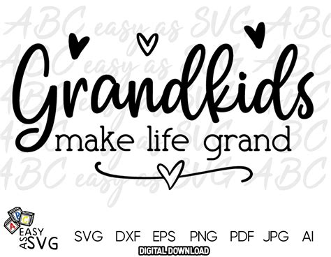 grandkids  life grand svg  grandmother svg grandma etsy canada