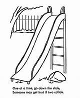 Slide Coloring Pages Safety Playground Child Kids Learning Drawing Play Park Slides Years Go Safe Book Print Next Getdrawings Sliding sketch template