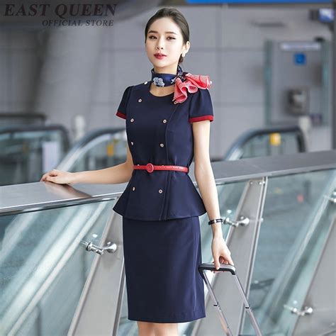 Flight Attendant Uniform Ladies Elegant Flight Stewardess Uniform