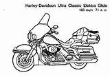 Coloring Harley Davidson Classic Ultra Motorcycle Glide Stelvio Elektra Moto Electra Designlooter Logo sketch template
