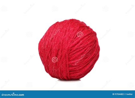 red yarn ball  white stock photo image  craft warmth