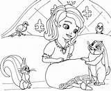 Coloring Sofia Print Pages First Princess Girls sketch template