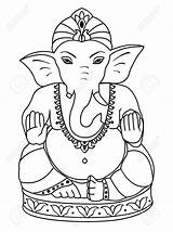 Ganesha Sketch Lord Easy Vector Drawing Illustration Ganesh Ganpati Stock Outline Sketches Color Depositphotos Getdrawings Paintingvalley sketch template