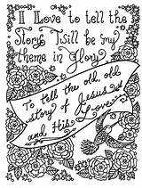 Hymn Spiration Colouring sketch template