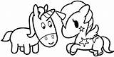 Coloring Baby Unicorn Printable Pages Children Cute Activities Different Beautiful sketch template
