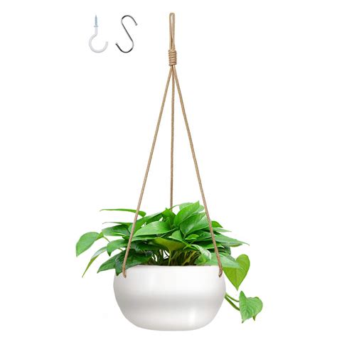 Buy Growneer 7 Inches Ceramic Hanging Er With 2 Hooks White Porcelain