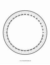 Protractor Circle Printable Math Draw Degree Print Students Use sketch template
