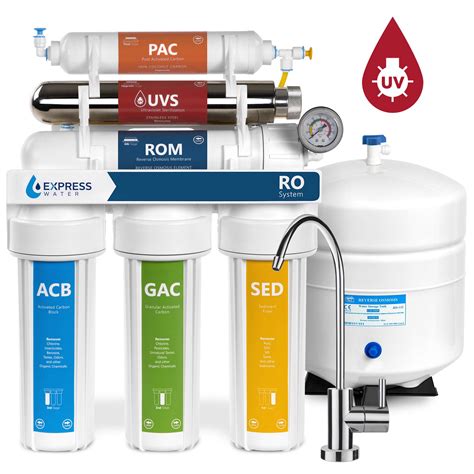 express water  stage uv ultraviolet reverse osmosis water filtration system  gpd ro membrane