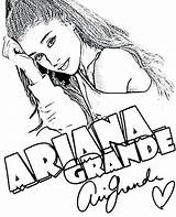 Coloring Pages Ariana Grande Perry Katy Outline Printable Drawing Celebrities Sheet Colouring Print Drawings Arianagrande Adult Book Colorings Sheets Color sketch template