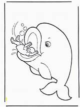 Whale Jonah Coloring Pages Swallow Divyajanani sketch template