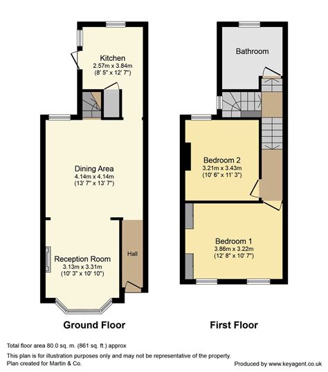 english terraced house floor plan