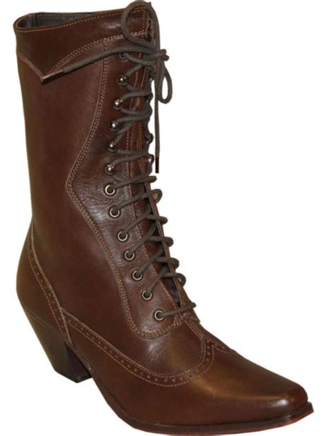 shop rawhide womens brown victorian lace  boot  save