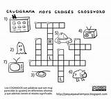 Los Cognados Pasatiempos Crucigrama Resolver Español Peque Inglés School Puzzle Crossword sketch template