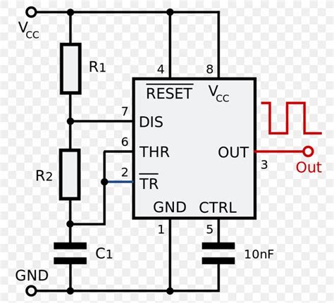 timer ic electronic circuit astable multivibrator integrated circuits chips png