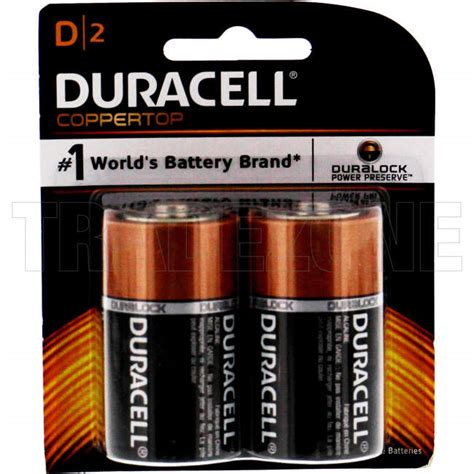 88008 Duracell 1 5 Volt Coppertop D Alkaline Battery 2 Pack
