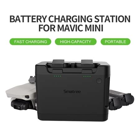 smatree mavic mini portable charging station high speed docking compatible  dji mavic mini drone