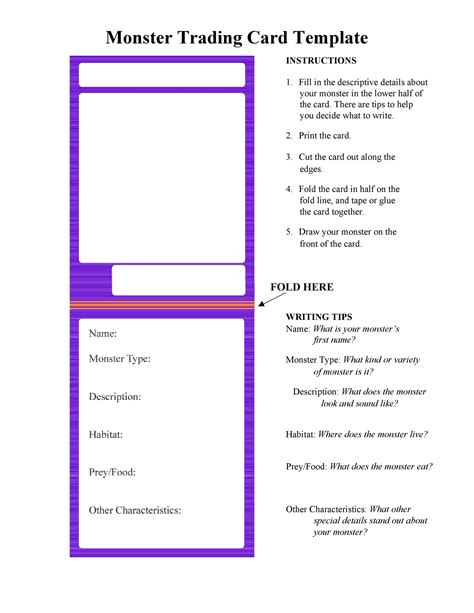 trading card template maker  templates printable