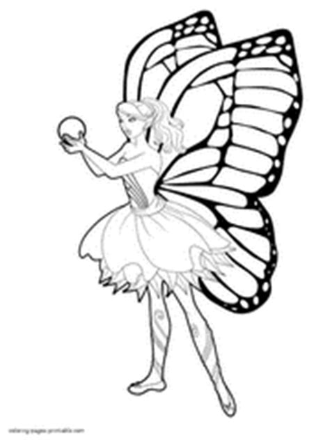barbie mariposa   fairy princess coloring pages  girls