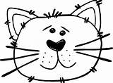 Face Coloring Cat Wecoloringpage sketch template