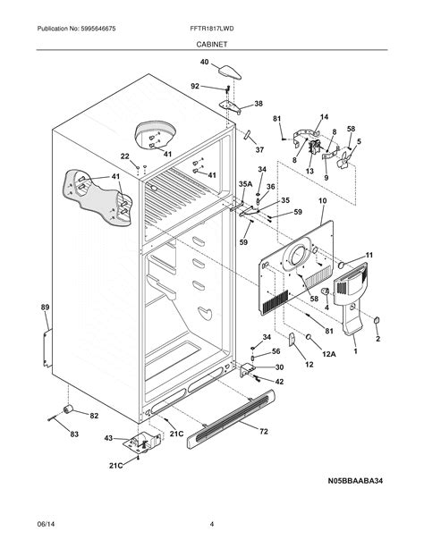 plans  pieces pour electrolux refrigerator modele fftrlwd chez midbec