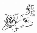 Tom Jerry Coloring Pages Outline Cartoon Drawing Printable Vectors Tags sketch template