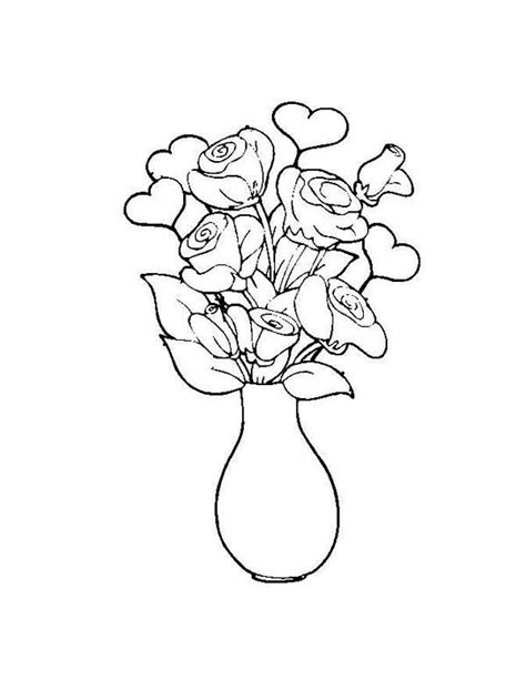 flower   vase coloring page netart