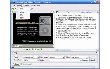 WinXMedia AVI / MPEG iPod Converter screenshot #2