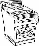 Oven Coloring Stove Clipart Drawing Pages Line Microwave Clip Truck Template Tow Drawings Household Getdrawings Book Cliparts Library Clipground sketch template