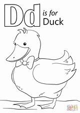 Duck Coloring Letter Pages Preschool Alphabet Printable Super Supercoloring Worksheet Color Worksheets Drawing Abc Sheets Davemelillo Words Dolphin Medium Paper sketch template