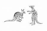 Kangaroo Popular sketch template