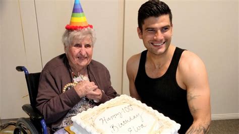male stripper wish granted for melbourne woman s 100th birthday