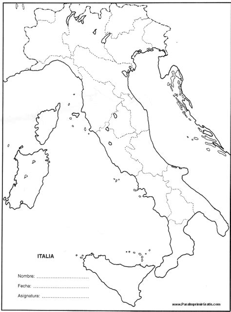 Mapa De Italia En Blanco Agorahumanitas