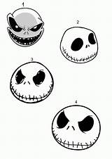 Coloring Jack Skellington Pages Christmas Scary Drawings Drawing Face Gif Popular Library Clipart sketch template