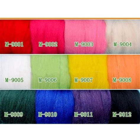 colors merino wool fibre wool yarn roving  needle felting diy