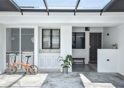 sun filled modern terrace house reminiscent  older penang homes home journal