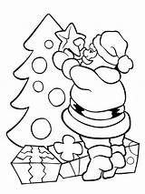 Kerstman Kerstboom Versiert Decorates Colouring Leukekleurplaten Coloringpage Kleur één Leuke Andere sketch template
