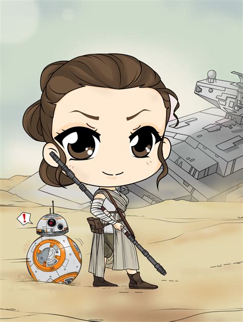 Star Wars The Force Awakens Rey And Bb 8 By Mibu No