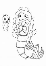 Mermaid Coloring Para Sirenas Colorear Little Sirena Pages Pet Her Dibujos Imagenes sketch template