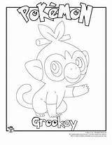 Coloring Grookey Pokemon Pages Kids Choose Board sketch template
