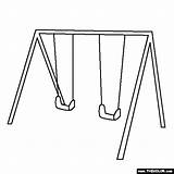 Swing Set Clipart Coloring Pages Template Sketch Toys Gif Online Clipground Thecolor sketch template