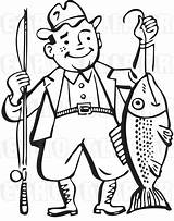 Coloring Pages Fishing Printable sketch template