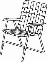 Chair Drawing Coloring Lawn Clipart Folding Beach Pages Chairs Patio Getdrawings Lawnchair Furniture Camping Outdoor Iron Cliparts Printable Color Rubber sketch template